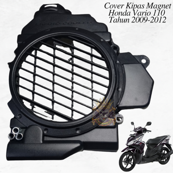 Cover Tutup Magnet Radiator Motor Honda Vario 110 Carburator Tahun 2009-2012 Model Standar