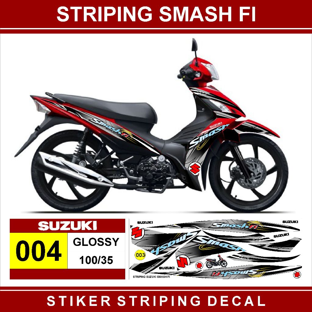 stiker motor suzuki smash fi striping motor smash decal smash fi