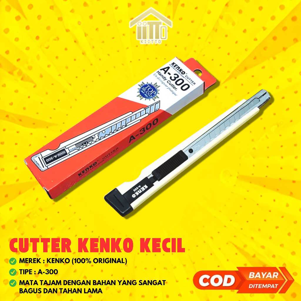 

PISAU CUTTER KENKO A-300 / HANDY CUTTER KENKO / CUTTER KENKO A-300 / HANDY CUTER / CUTTER KENKO / PEMOTONG KERTAS KENKO KECIL A-300