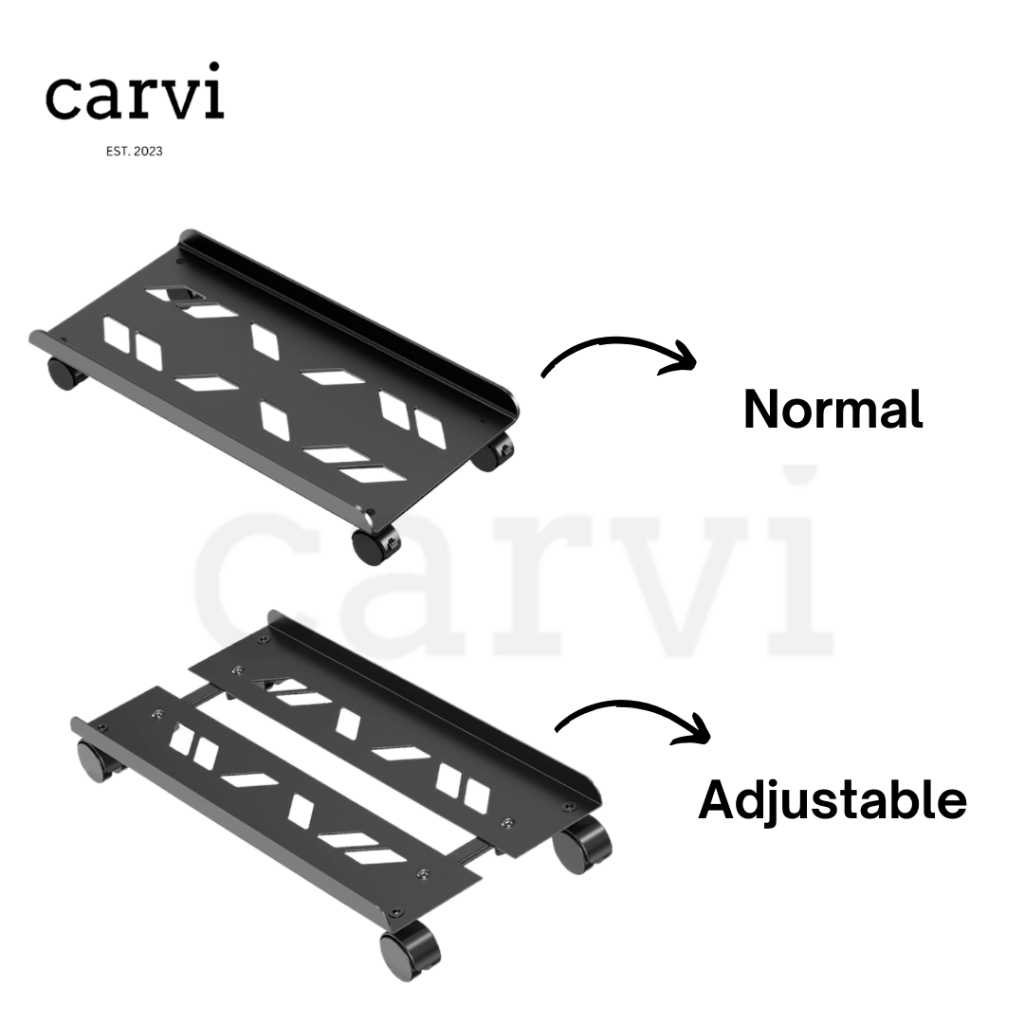 Carvi CPU Tray Adjustable / Rak Komputer Tray / PC Stand Adjustable