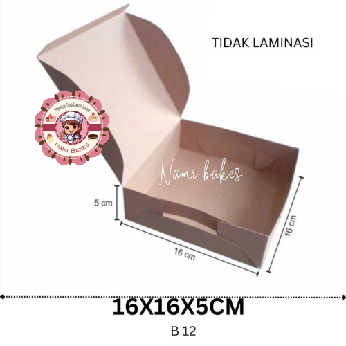 Craft Box Kotak Makan Bekal Roti Kue Catering Jajanan 16 x 16 x 5