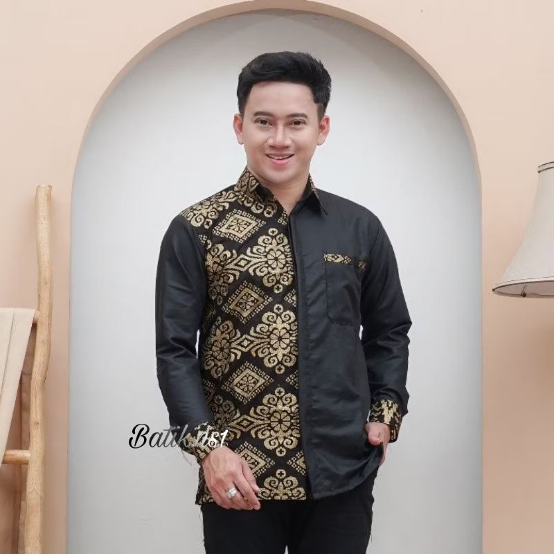 BATIK PRIA, LENGAN PANJANG KOMBINASI MOTIF BATIK, PRADA, TOYOBO