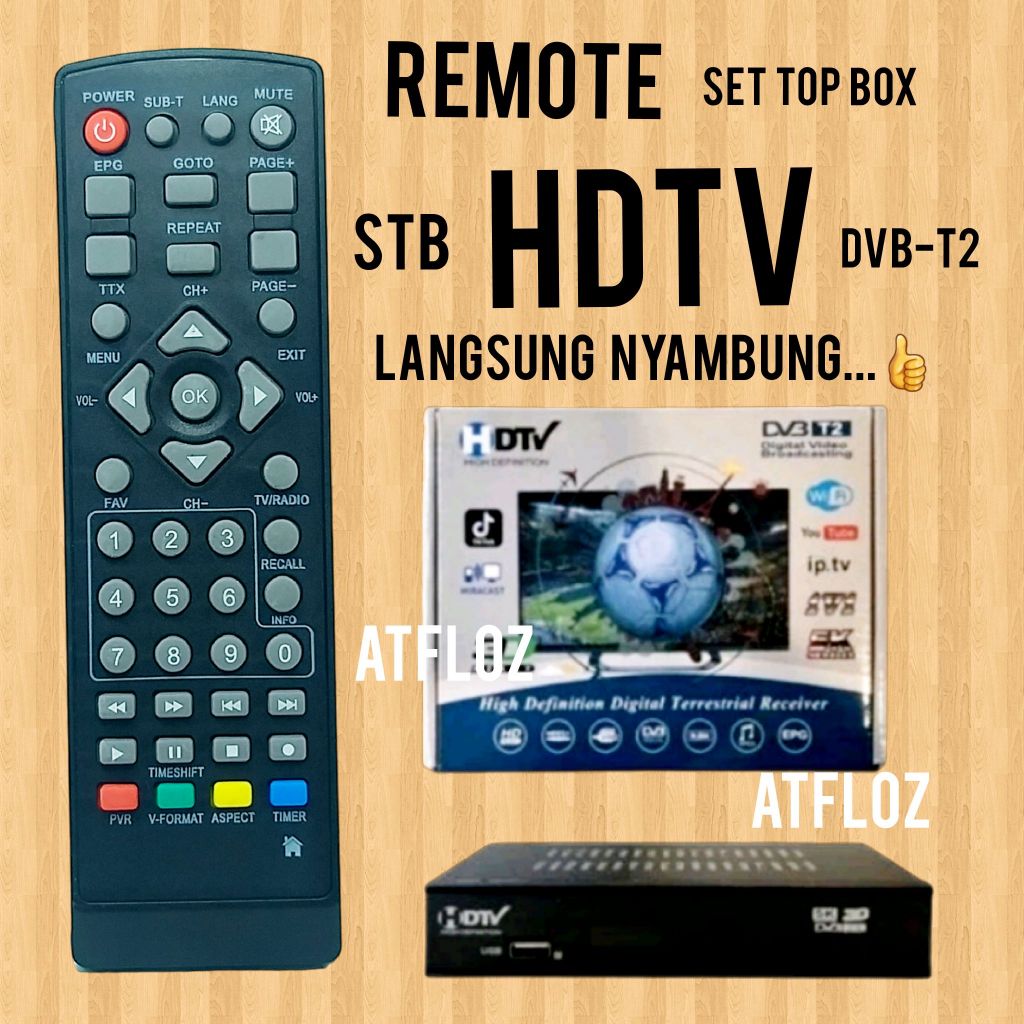 Remote set top box hdtv stb dvbt2 remot langsung pakai