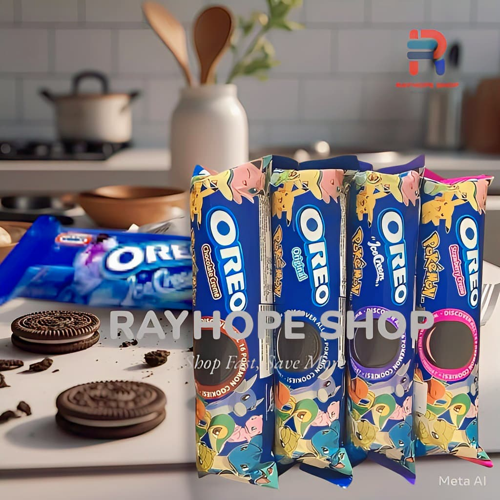 

PROMO Biskuit Biscuit Kukis Cookie Krim Cookies Sandwich OREO seri Pokemon Asia Cokelat Chocolate Choco Coklat Vanilla Ice Cream Es Krim Strawberry 199 gram Murah Termurah Limited Edition Kesempatan Ke Jepang Usaha Kuliner Kekinian Viral UMKM Ide Jualan