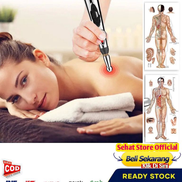 Super Berhadiah Alat Pijat Pen Akupuntur Listrik Meridian Pena Elektrik Terapi Kesehatan Saraf Pered