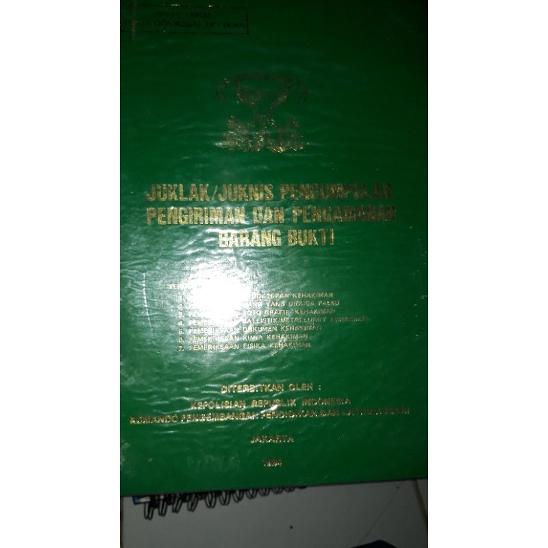 ORIGINAL JUKLAK JUKNIS PENGUMPULAN PENGIRIMAN DAN PENGAMANAN BARANG BUKTI Pemeriksaan Kedokteran Keh