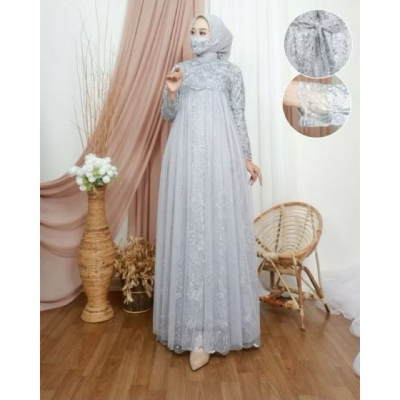 SYAHEERA DRESS / BAJU GAMIS PESTA / GAMIS MODERN / KEBAYA MODERN / KEBAYA ORIGINAL / JN