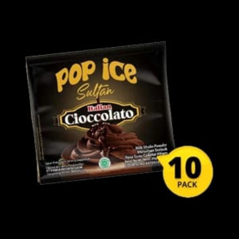 

POP ICE DRINK POWDER SULTAN ITALIA CIOCCOLATO renceng isi 10pcs 25g