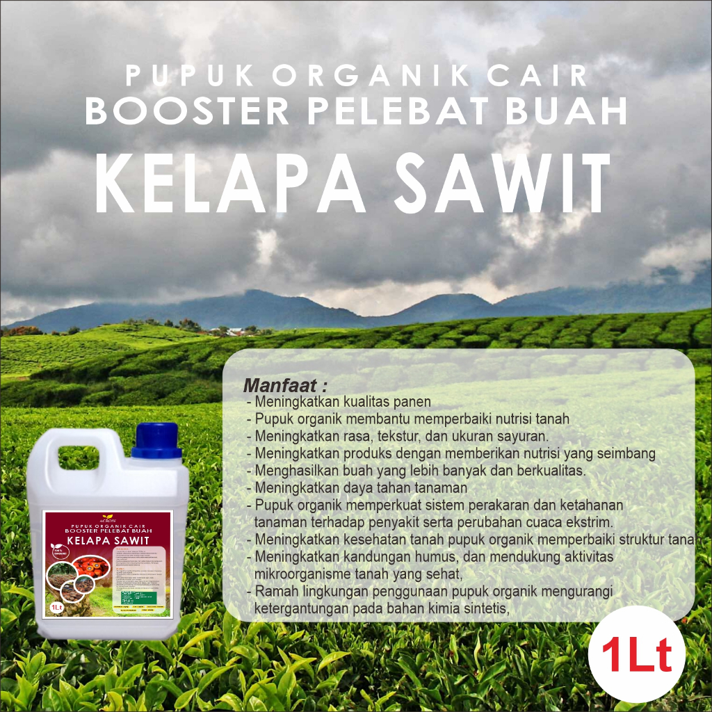 Pupuk Booster Sawit Pupuk Cair Pelebat Buah Sawit Pupuk Pertumbuhan Sawit Pupuk Khusus Sawit 1 Liter