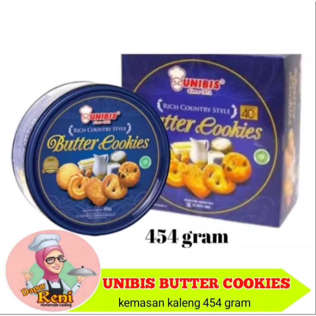 

Unibis biskuit butter cookies kemasan kaleng 454gr/kue lebaran