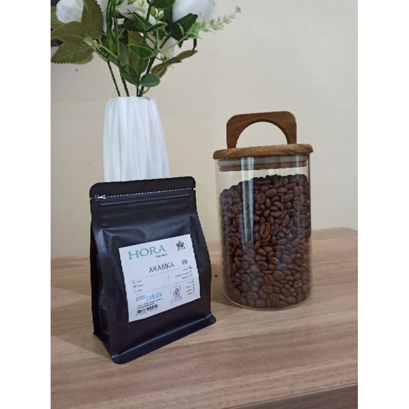 

Kopi Arabika bubuk dan biji 100 gr (HORA kopi murni).