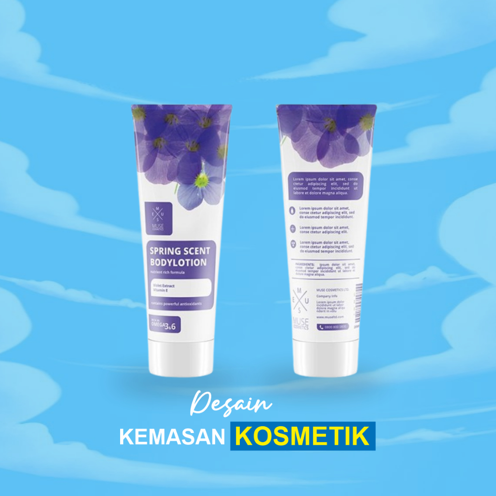 JASA DESAIN GRAFIS KEMASAN PACKAGING KOSMETIK COSMETIC POUCH TUBE PREMIUM PROFESIONAL CEPAT MURAH