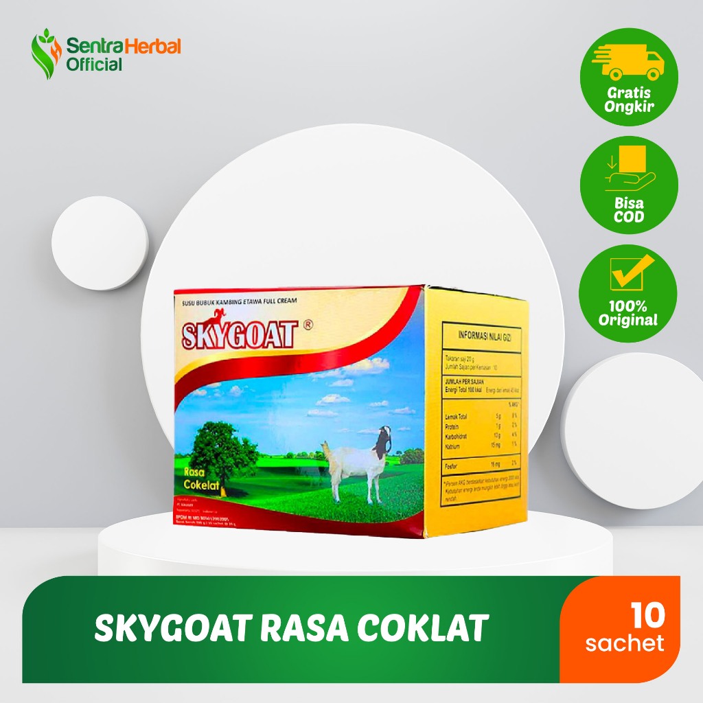 

Skygoat - Susu Kambing Etawa Rasa Coklat Sky Goat 10 Sachet