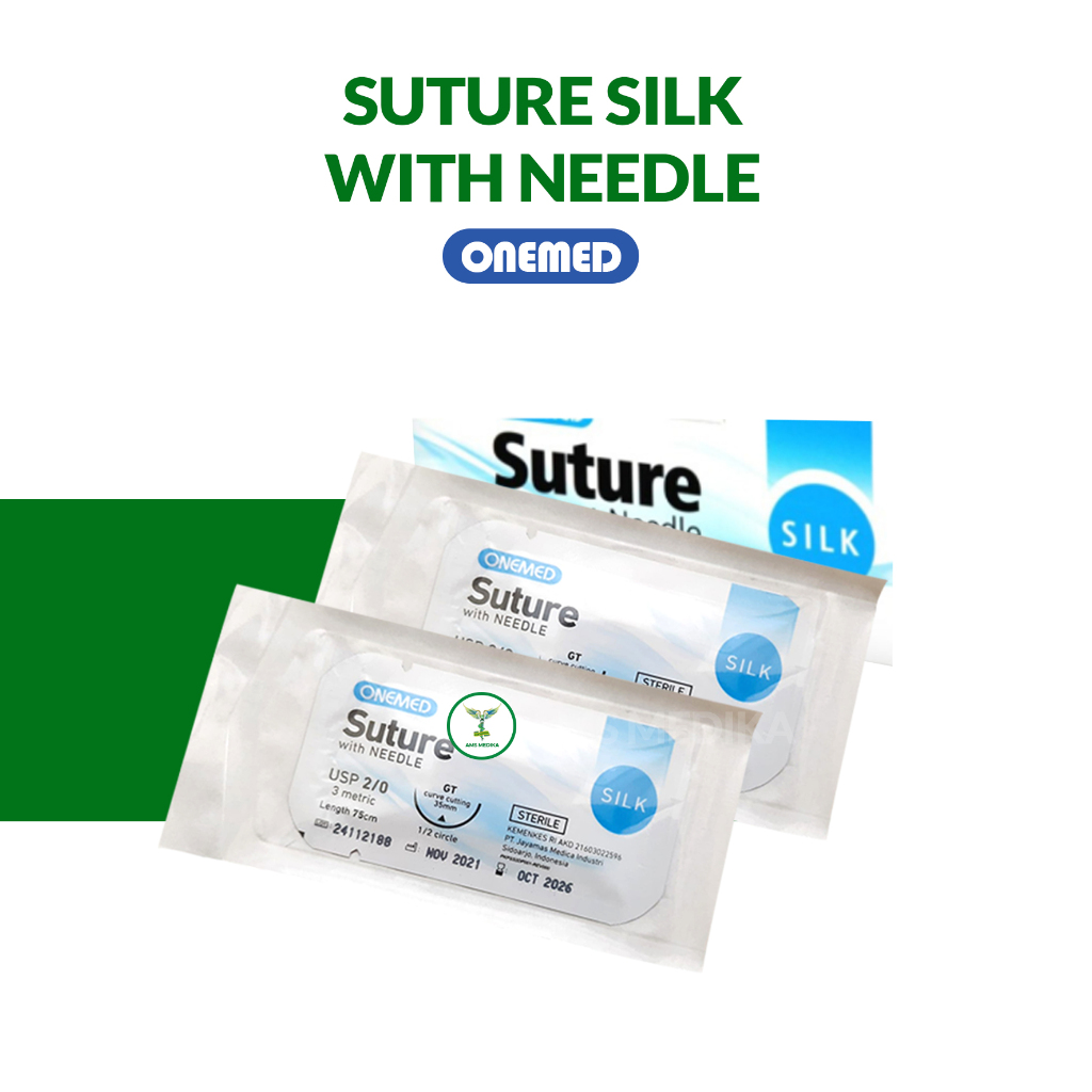 Suture Silk With Needle / Benang Dengan Jarum Onemed