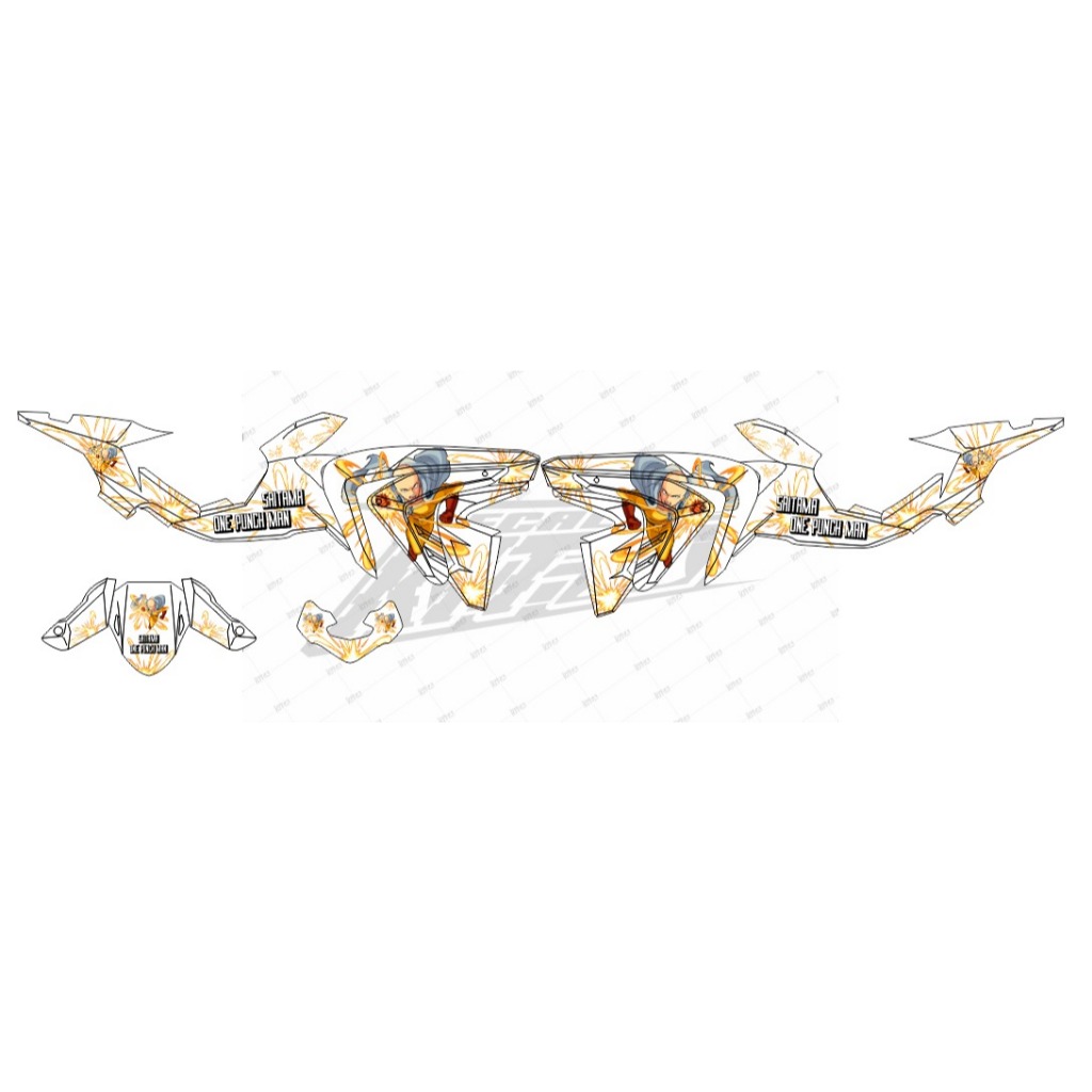 Decal Honda CB150X Stiker Cb 150x Motif one punch main