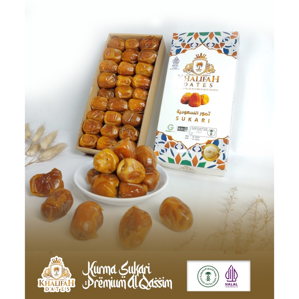 Kurma Sukari 1kg Premium Grade A  Khalifah Dates