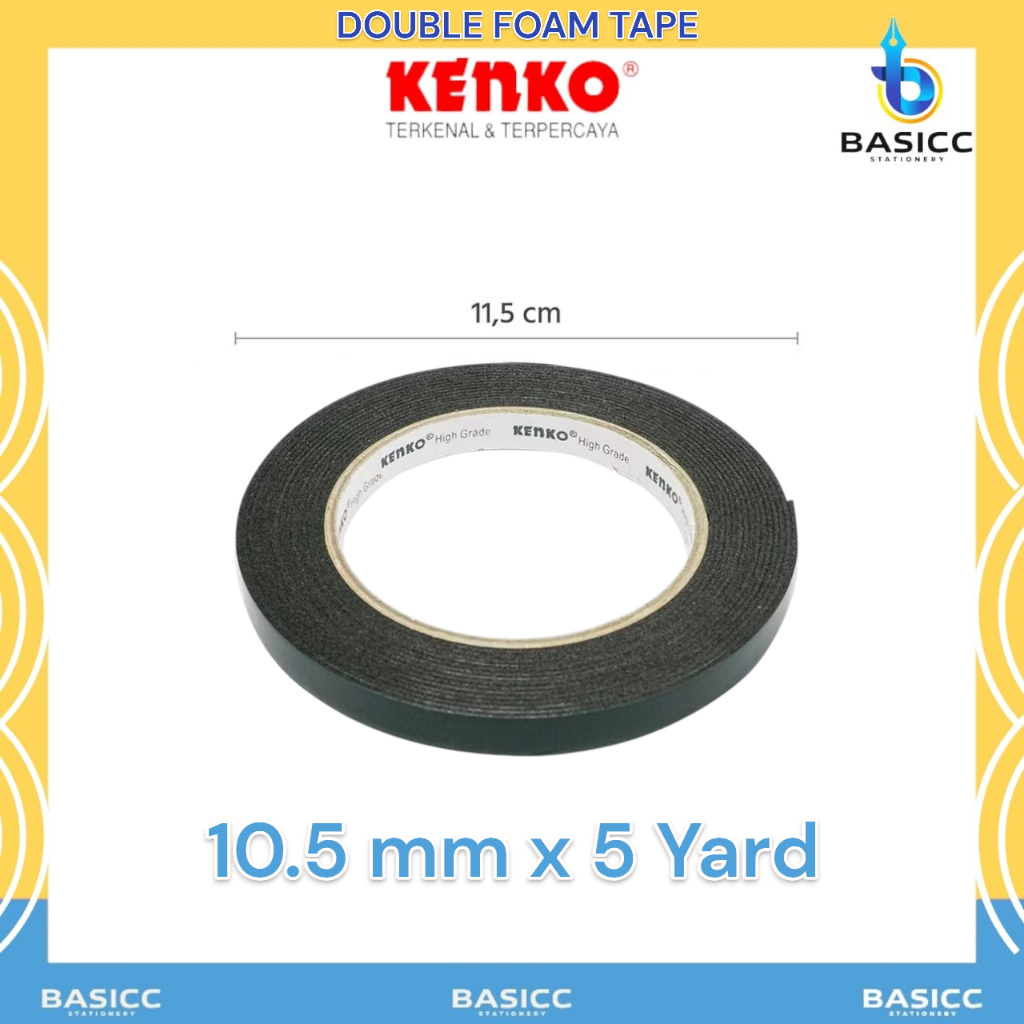 

Kenko Double Foam Tape / Busa Perekat Dua Sisi 10.5 mm x 5 Yard | @1Pcs