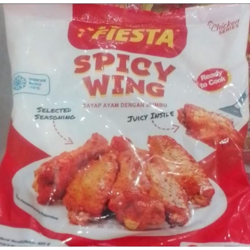 

Fiesta Spicy Wings / Chicken Wings / Sayap Ayam Berbumbu | Berat Bersih 400gr