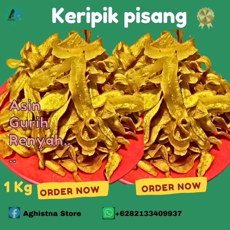 

Keripik Pisang Asin Gurih / Keripik Pisang Renyah Gurih / Keripik Pisang Kepok Original 1Kg