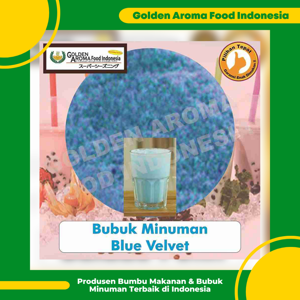 

Bubuk Minuman Blue Velvet 1 Kg Biru Drinking Powder 1Kg Enak Murah Halal Aman Terbaik Bubble Drink