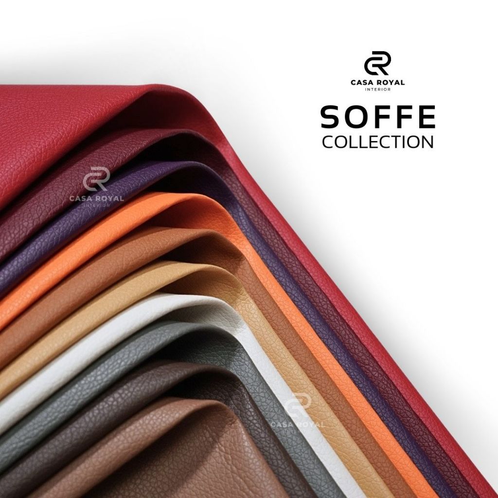 Bahan Kain Sofa Kulit Sintetis – Kain Meteran Polos Glossy Premium (SOFFE)