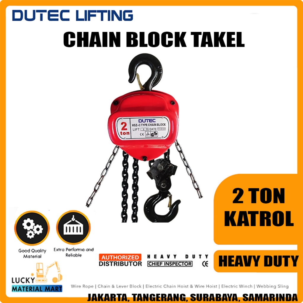 Chain Block (tanpa rantai) - Segitiga Chain Block / Takel / Katrol Angkat 2 Ton Takel 2ton