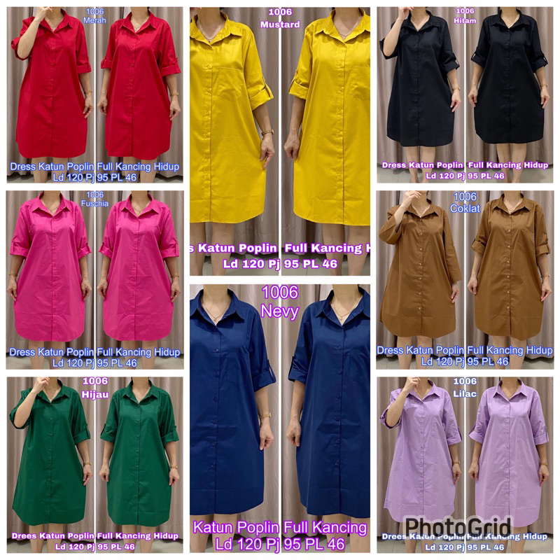Dress katun poplin 1006