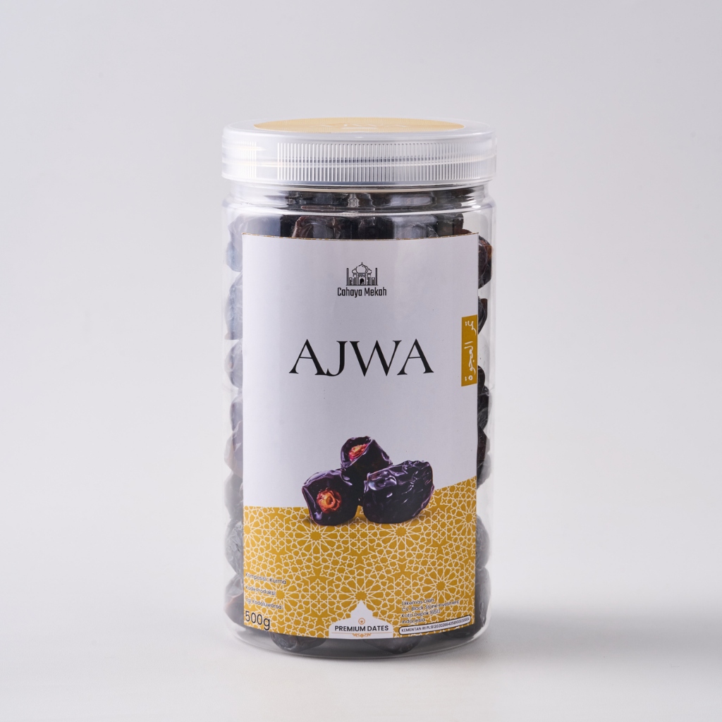 

Cahaya Mekah Kurma Ajwa Dates Nabi Toples Premium Original High Quality 500gr