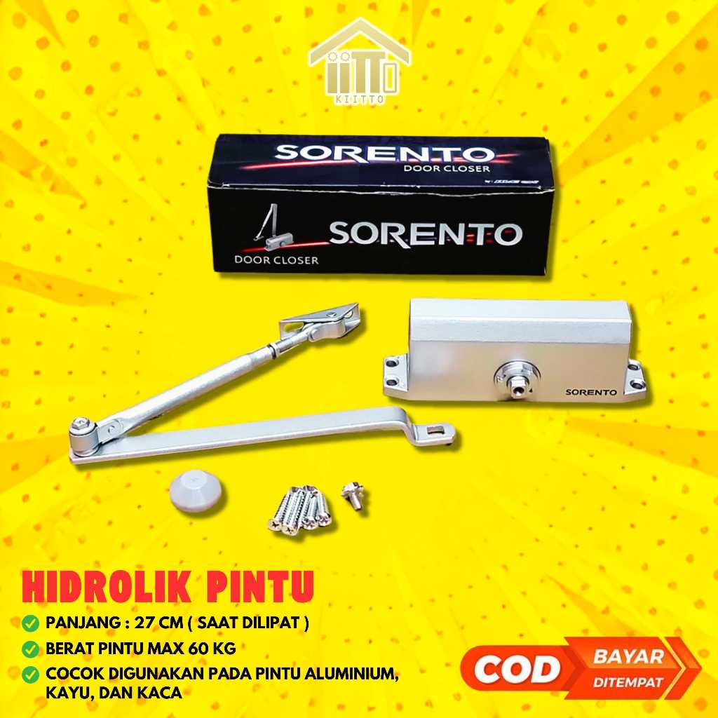 HIDROLIK DOOR CLOSER SORENTO / PENAHAN PINTU SORENTO AUTO / PENUTUP PINTU OTOMATIS DOOR CLOSER