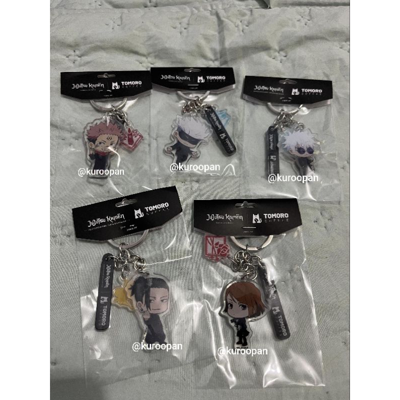 LAST STOCK Keychain + Paper Bag Tomoro Coffee Jujutsu Kaisen JJK Keychain Gojo Sukuna Nobara Geto Ga