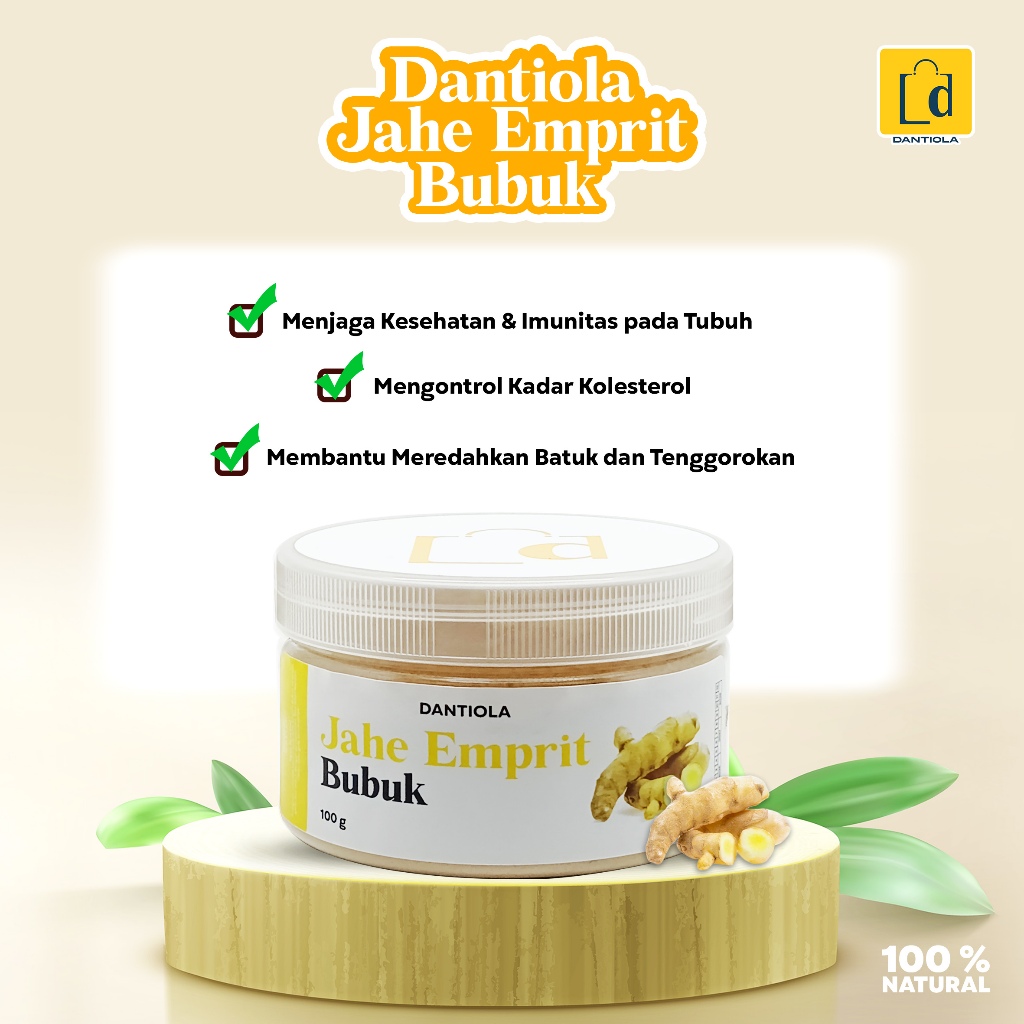 

Dantiola Jahe Emprit Bubuk Kemasan 100 Gram
