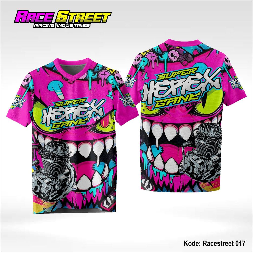 Jersey Racing Otomotif Desain Jersey Racing Super Herex Gank Kaos Jersey Full Printing 017 RC