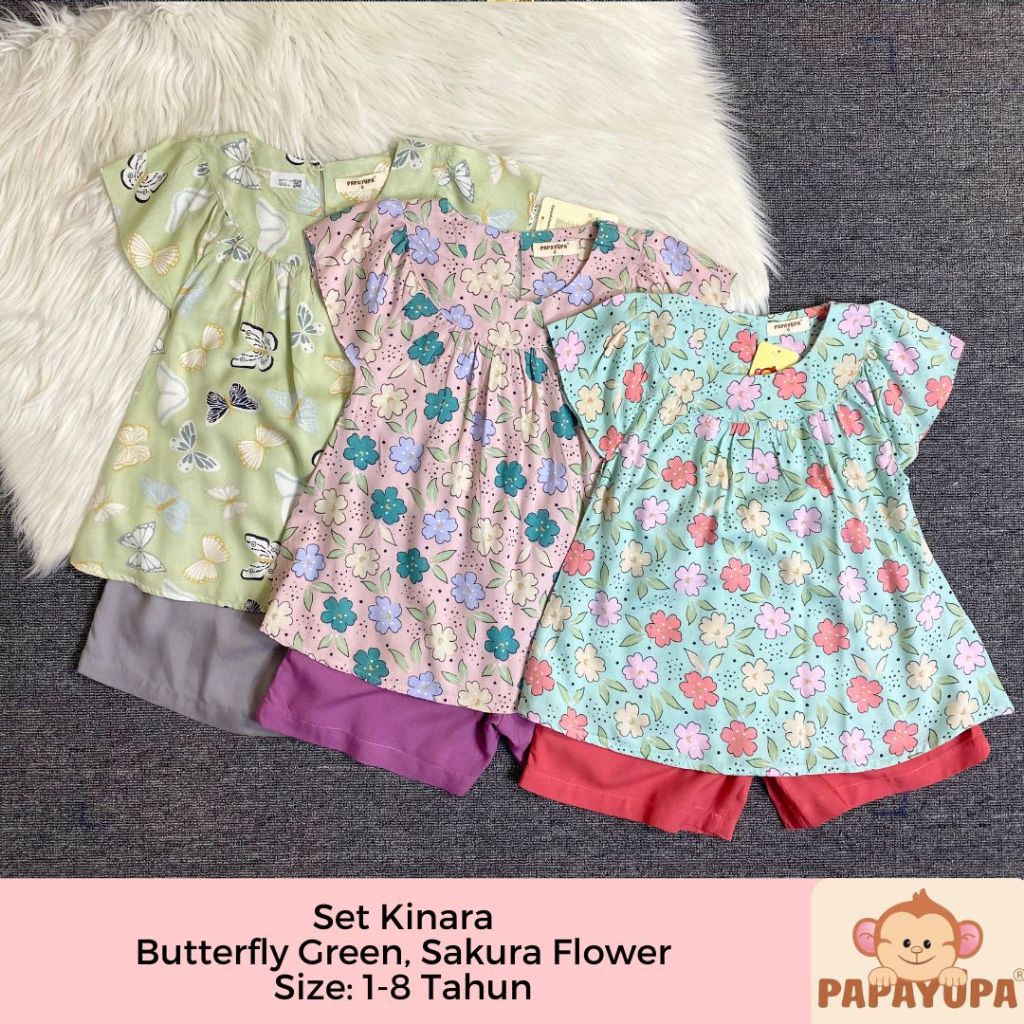 [ PAPAYUPA ] Setelan Kinara - Setelan Anak | Setelan Bayi | Baju Bayi | Setelan Baby | Baju Baby | B