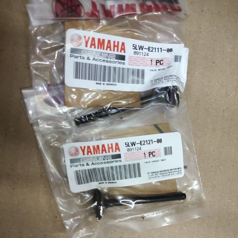 Payung Klep Yamaha asli 5LW-E2111-00 (in) & 5LW-E2121-00(ex) Mio, Mio new, Nouvo