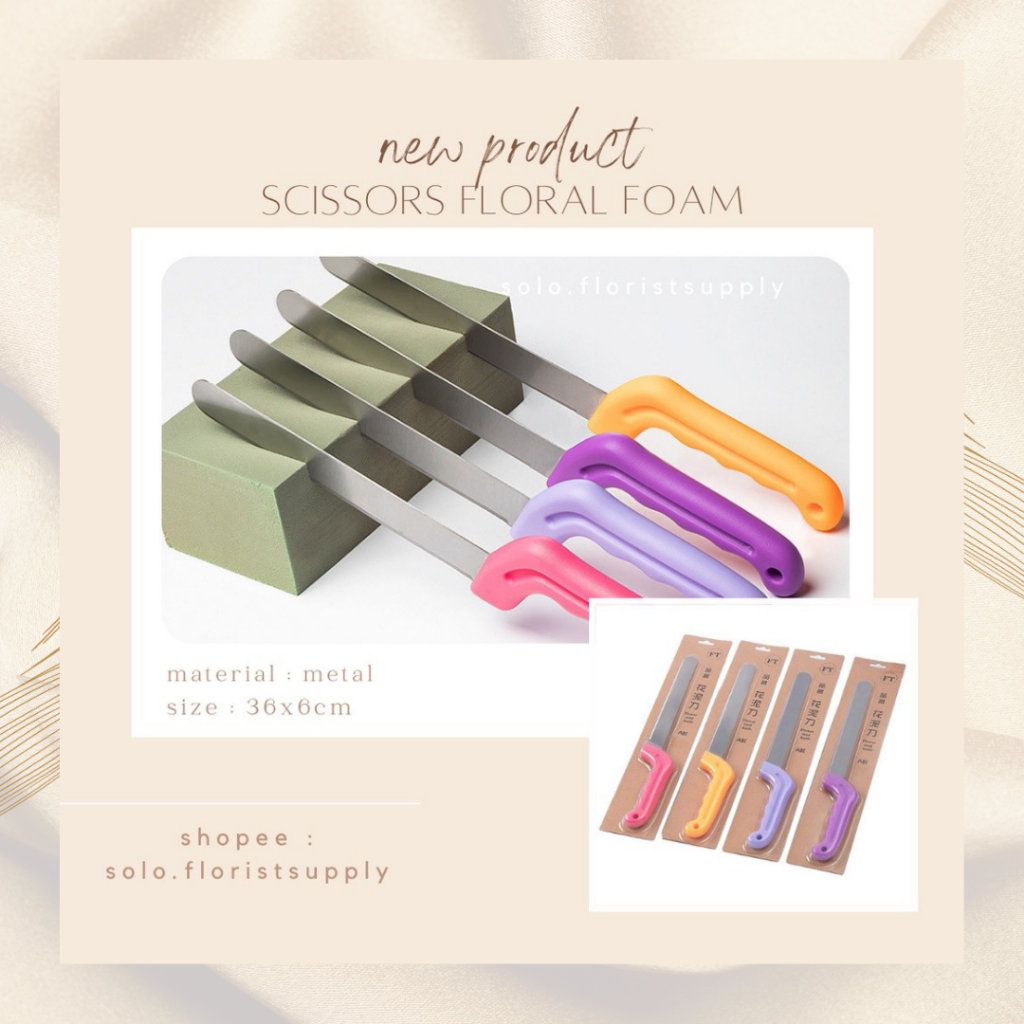 

PISAU PEMOTONG BUSA / FLORAL FOAM KNIFE SCISSORS FLORAL FOAM BUAT BUNGA FLORIST ACCESORIES MERANGKAI BUNGA ARTIFICIAL FRESH FLOWER PERLENGKAPAN PEMBUAT BUKET BUNGA SABUN BUNGA KERING BUNGA PLASTIK PALSU