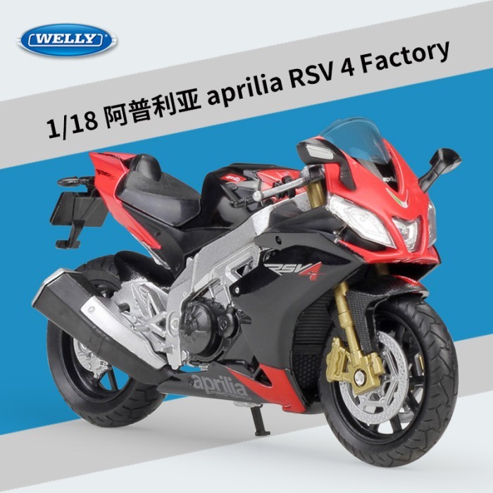 Welly 1:18 Aprilia RSV 4 Factory Diecast Motorcycle Original