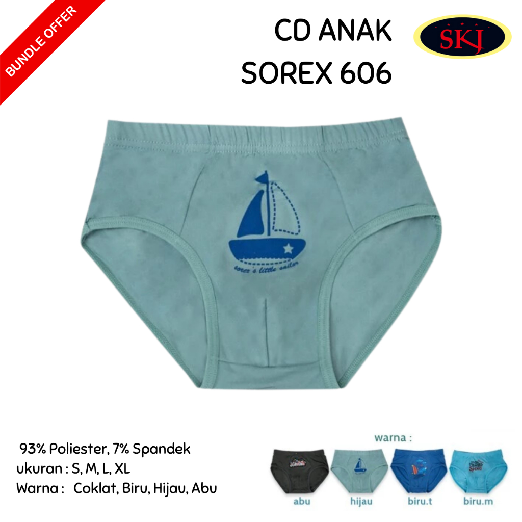 [ISI 3] CD Anak Laki-Laki SOREX GM 606 Model Celana Dalam / Celana Dalam Halus