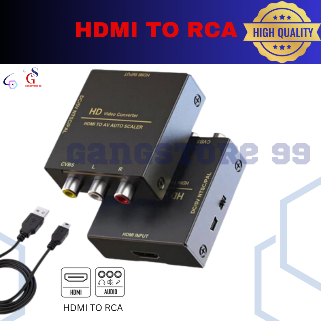 Converter HDMI to RCA High Quality, Konverter Adapter Hdmi ke RCA Bagus