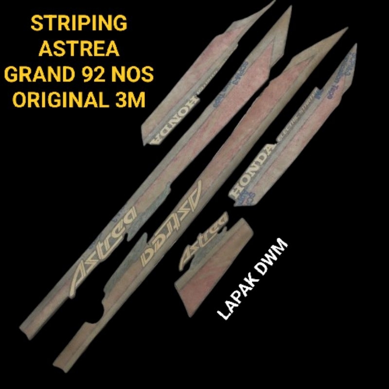 STIKER STRIPING ASTREA GRAND BULUS 92 NOS ORIGINAL 3M STRIPPING HONDA ASTREA GRAND BULUS 92 NOS ASLI