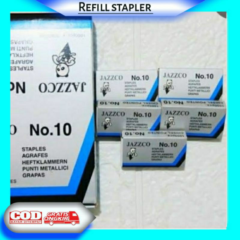 

Isi Staples No.10 Etona Refill Staples Jazzco Stapler Isi Jepretan