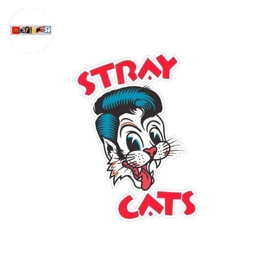 

sticker band Stray Cats logo diecut stiker rockabilly