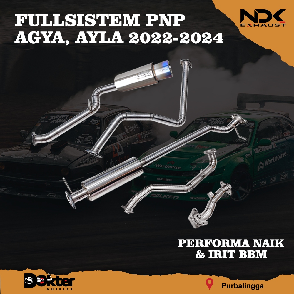 KNALPOT RACING MOBIL AGYA AYLA 1000 CC 2022 - 2024 FULLSISTEM PNP NDK EXHAUST KENALPOT RACING MOBIL 