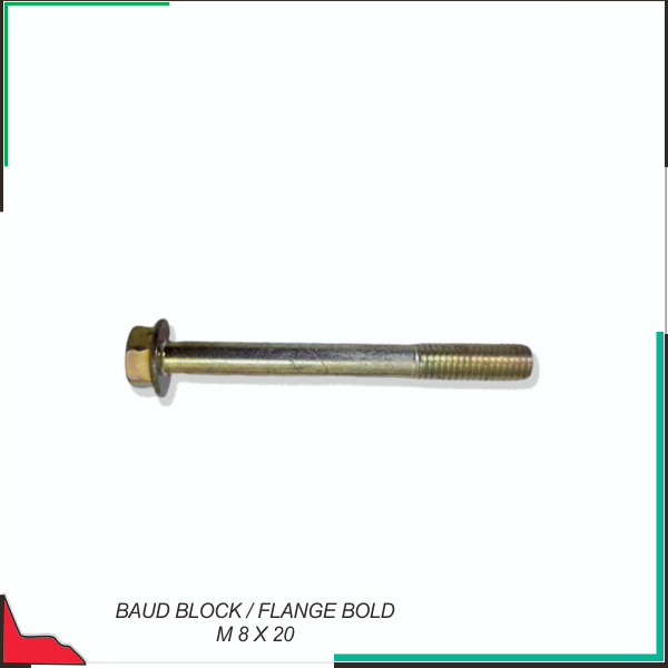 Baud Block / Flange Bold M 8 X 20 -- Isi 2 Pcs --