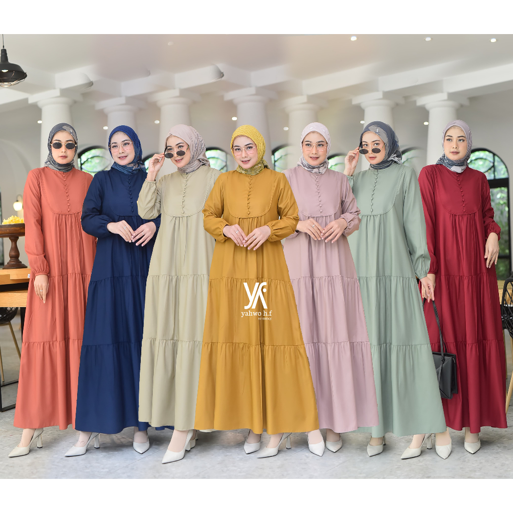 Yahwo Hijab Fashion-Gamis Raya-Maxi Dress terbaru Terlaris-Gamis Susun-Busui-Gamis Toyobo-Dres Pesta