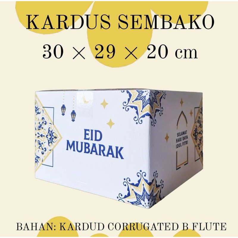 

(MIN ORDER 5 PCS) DUS SEMBAKO LEBARAN IDUL FITRI 30x29x20 / BOX PARCEL LEBARAN / KOTAK HAMPERS