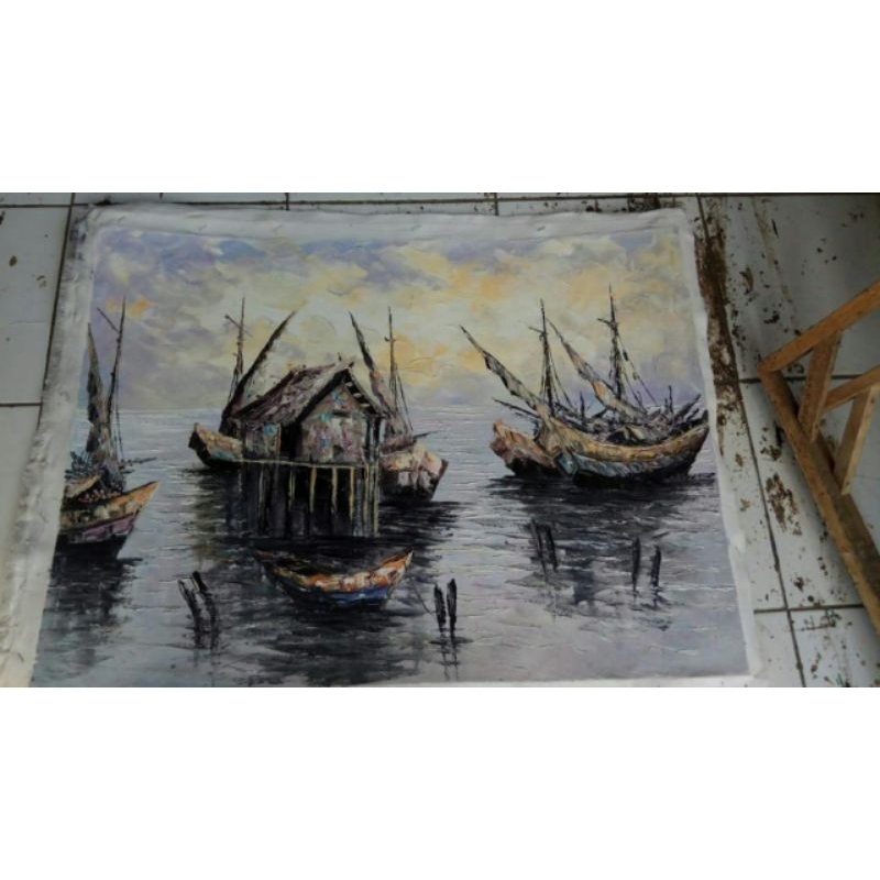 lukisan kanvas kapal/lukisan dinding/dekorasi dinding