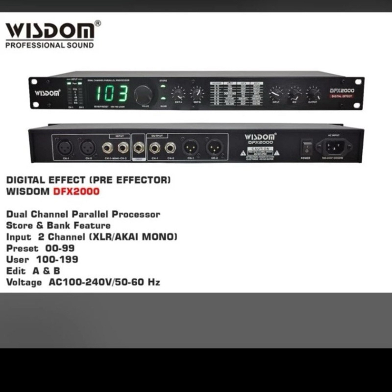 Efek Vokal Wisdom Digital Effect DFX2000