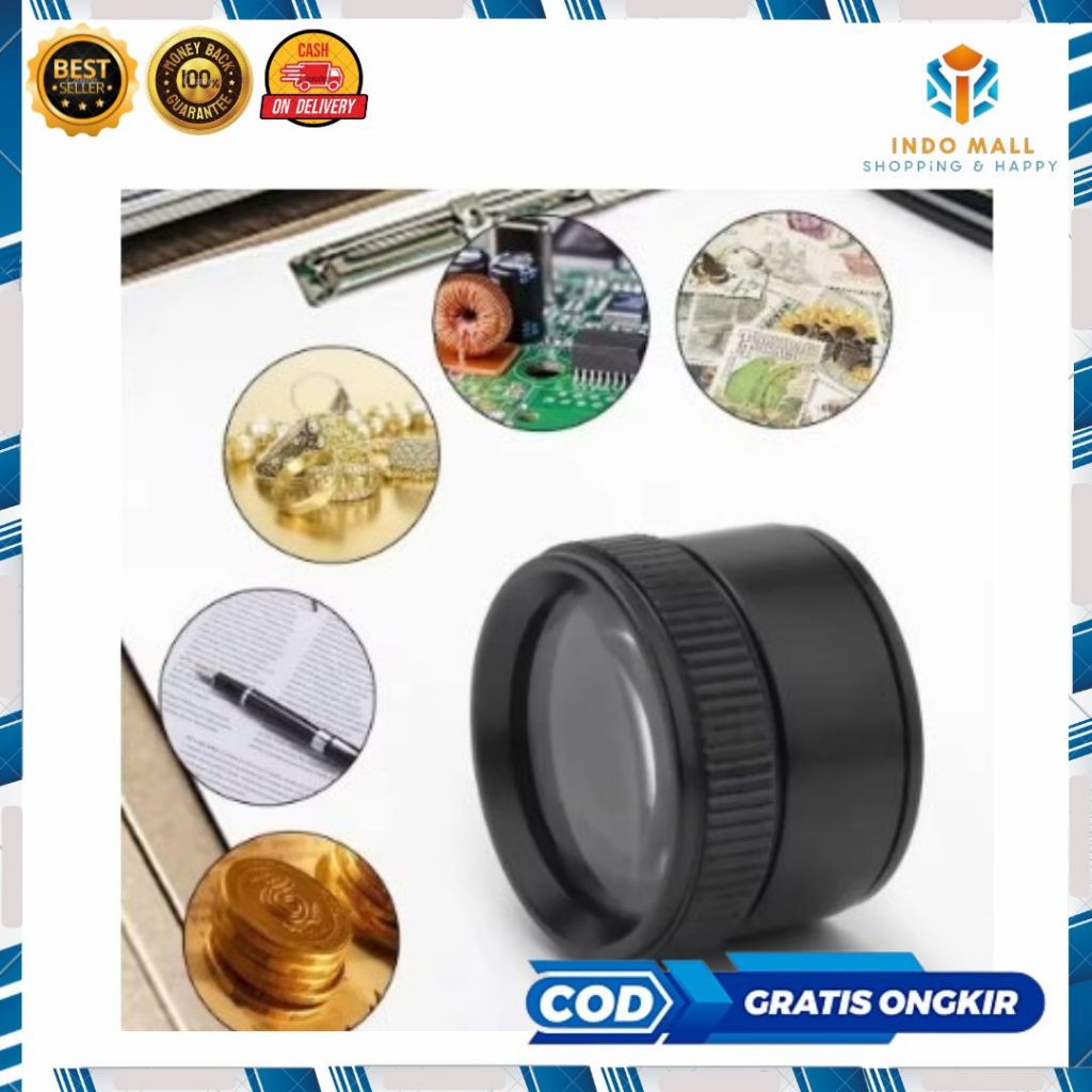 

Kaca Pembesar 30x AB86 / Lup Lensa Magnifier Handheld / Perhiasan Komponen Membaca / Loupe / Kaca Pembesar 30 x 36//