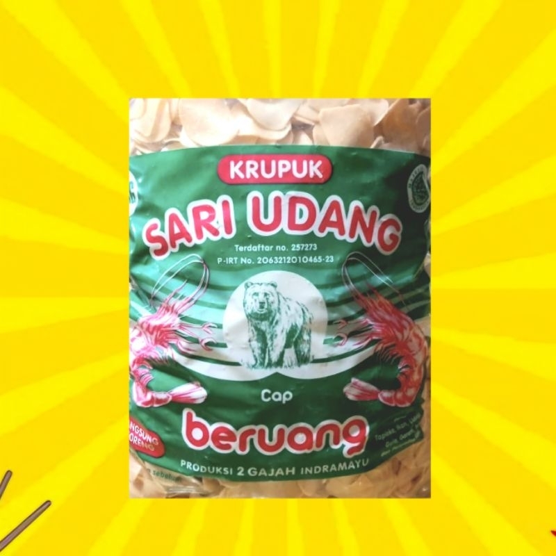 

Kerupuk Udang Cap Beruang 250gr KERUPUK UDANG BERUANG