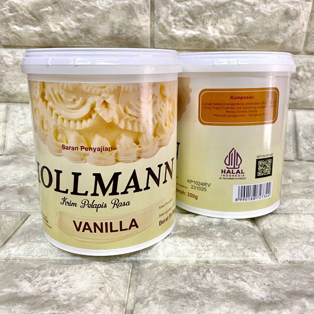 

HOLLMAN BUTTER CREAM SIAP PAKAI PUTIH/VANILLA 350GR